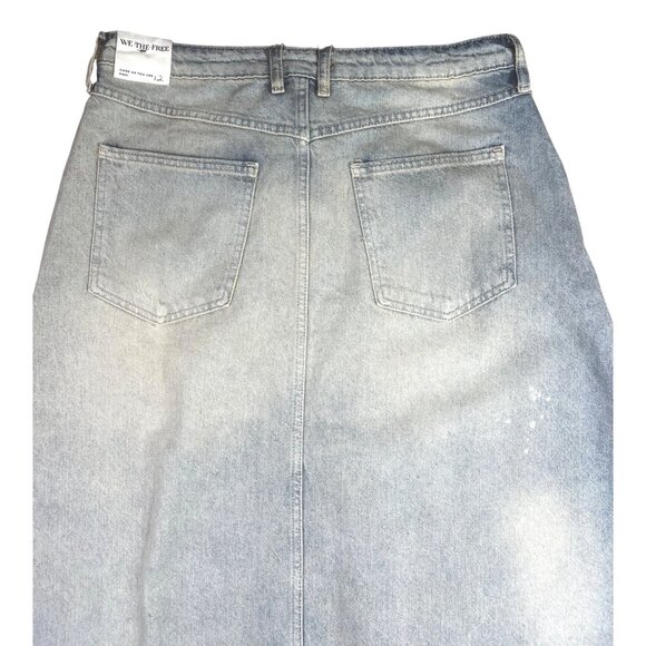Free People We The Free Come As You Are Maxi Denim Skirt Womens Size 12 - Picture 9 of 16